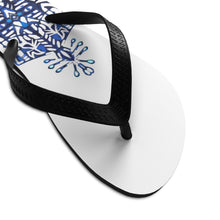 Load image into Gallery viewer, Blue designer beach  flip-flops for women at Ace Shopping Club. We welcome you to shop with us! www.aceshoppingclub.com 
