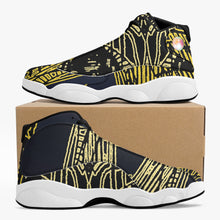 Load image into Gallery viewer, Yellow Skeleton Designer Basketball Sneakers
