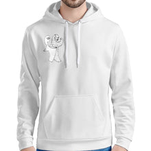 Load image into Gallery viewer, This hoodie design is inspired and call for the unity of all people. Specially designed by Joe Ginsberg. Material: 100% Q Milch. Yes, this is a sustainable and organic synthetic fabric made from milk. 
