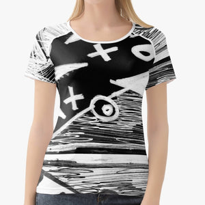 Classic Fit Black and white designer fitness t-shirt. Only available at Ace Shopping club.Material: Polyester Spandex Fabric.