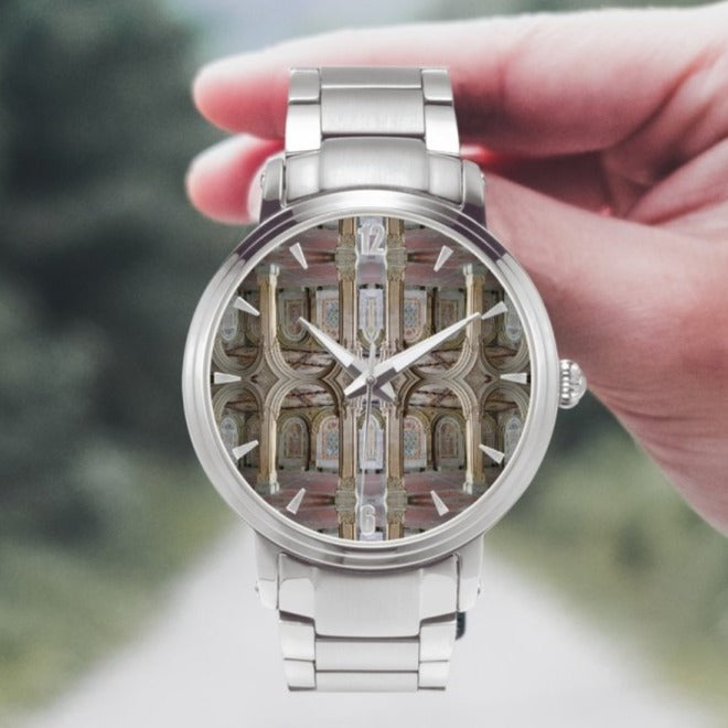 This watch is a unique gift for someone who loves architecture. Classic Analogues high quality automatic mechanical movement watch. High-density stainless steel body, accurate timing, suitable for business and casual occasions. 
