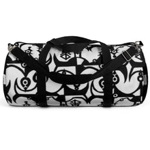 Load image into Gallery viewer, Black and white sports duffel bag at Ace Shopping Club. Shop with us now! www.aceshoppingclub.com 
