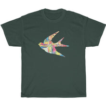 Load image into Gallery viewer, Premium army green crop-top t-shirts with bird graphic at Ace Shopping Club. Shop with us for premium T-shirts. www.aceshoppingclub.com

