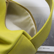 Load image into Gallery viewer, Casual designed yellow green box handbag. Material: Leather. Lining Material: Cotton. Interior: Cell Phone Pocket. Hardness: Soft. Closure Type: Hasp. Closure: zipper. Size: 12.59 x 11.02 inches (32cm x 28 cm). Free shipping.
