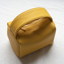 Load image into Gallery viewer, Casual designed box yellow handbag. Material: Leather. Lining Material: Cotton. Interior: Cell Phone Pocket. Hardness: Soft. Closure Type: Hasp. Closure: zipper. Size: 12.59 x 11.02 inches (32cm x 28 cm). Free shipping.
