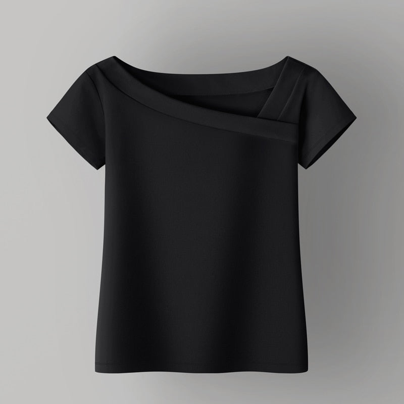 Beautiful simple black shirts in black and white. Material: 95% cotton, 5% Spandex. Sleeve Style: Regular. Sleeve Length: Short. Fit Type: Regular. Fabric Type: Broadcloth. Collar: Skew Collar. Clothing Length: Regular