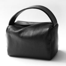 Load image into Gallery viewer, Casual designed black box handbag. Material: Leather. Lining Material: Cotton. Interior: Cell Phone Pocket. Hardness: Soft. Closure Type: Hasp. Closure: zipper. Size: 12.59 x 11.02 inches (32cm x 28 cm). Free shipping.
