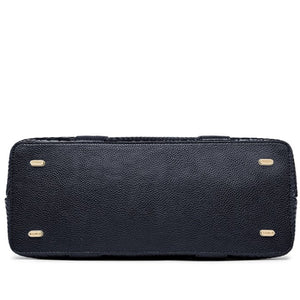 Luxurious black vintage leather bag. Size: 13.18 x 8.58 x 5.23 inches (33.5cm x 21.8 x 13.3cm). Number of Handles/Straps: Single. Material: Genuine Leather. Lining Material: Nylon. Interior: Interior Compartment. Interior: Interior Slot Pocket. Hardness: Soft. Decoration: Lock. Closure Type: Zipper. Free shipping.