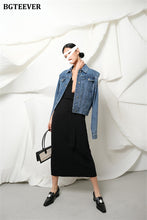 Load image into Gallery viewer, Turn-down Collar Knitted Dress | Multiple Colors
