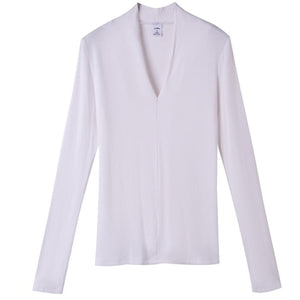 Long Sleeved V-Neck Top | Multiple Colors