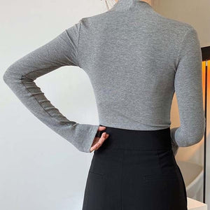 Long Sleeved V-Neck Top | Multiple Colors