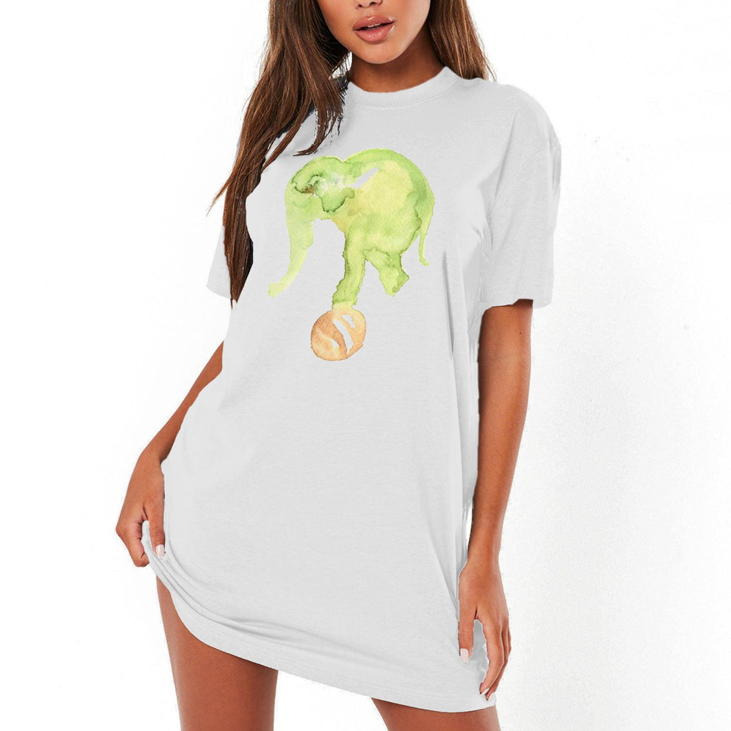 Little Elephant Designer T-shirt Dress Grey / S Little Elephant Designer T-shirt Dress Grey / S