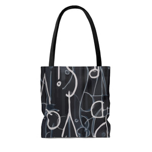 Letters II Designer Tote Bag