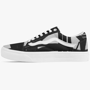 Fun designer black and white sneaker by JG. Only available at Ace Shopping Club. Unisex. Trendy canvas upper with soft lining construction.