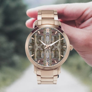 This watch is a unique gift for someone who loves architecture. Classic Analogues high quality automatic mechanical movement watch. High-density stainless steel body, accurate timing, suitable for business and casual occasions. 