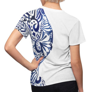 Premium Delft Blue Designer Sport T-Shirt