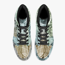 Load image into Gallery viewer, Stylish designer high-top sneakers for him and her. Leather with mesh lining construction. Soft EVA padded insole. EVA outsole for traction and exceptional durability. Free shipping. 
