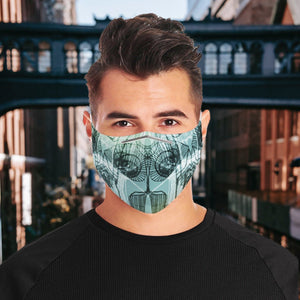 Green Skeleton Designer Face Mask with Two PM 2.5 Filters