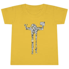 Load image into Gallery viewer, Fantastic yellow robot toddler t-shirt designed by JG and only available at Ace Shopping Club. A classic fit that is universally comfy, Free Shipping. 
