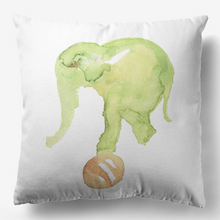 Load image into Gallery viewer, This elephant throw pillow is custom designed by Joe Ginsberg and the perfect addition for your toddler room or nursery. Shop Ace Shopping Club for the best nursery homegoods.
