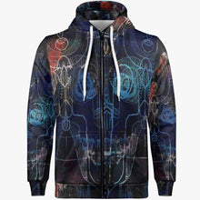 Load image into Gallery viewer, Cool and casual streetwear designer hoodie for men. Class fit type. Durable zipper up closure. Handmade with premium polyester blend fabric, guarantees a soft feeling.
