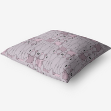 Load image into Gallery viewer, Amethyst Flamingo pillow is custom designed by Joe Ginsberg and the perfect addition for your toddler room or nursery. Shop at Ace Shopping Club for all your baby products.
