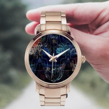 Load image into Gallery viewer, This sports watch is a unique gift for someone who loves fishing. Designer by Joe Ginsberg. Classic analogues high quality automatic mechanical movement watch. High-density stainless-steel body.
