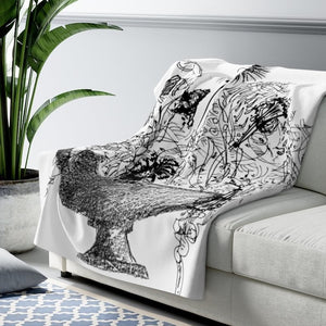 Flowers Sherpa Fleece Blanket