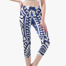 Load image into Gallery viewer, Delft Blue Yoga Pants
