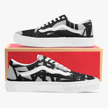 Load image into Gallery viewer, Fun designer black and white sneaker by JG. Only available at Ace Shopping Club. Unisex. Trendy canvas upper with soft lining construction.
