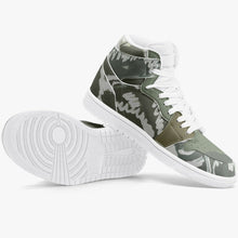 Load image into Gallery viewer, Forest Green High-Top Designer Sneakers. Unisex. Free shipping.

