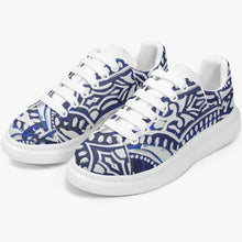 Load image into Gallery viewer, These white and blue sneakers are designed by Joe Ginsberg and only available at Ace Shopping Club. Leather upper with mesh lining construction. Soft EVA padded insoles. Reinforced EVA outsole for traction and exceptional durability. Lifestyle design, suitable for daily occasions. Free Shipping.

