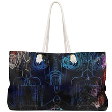 Load image into Gallery viewer, Our oversized Weekender Designer Tote is perfect for your weekend at the beach or in town. The wide-mouthed, durable bag holds a generous amount of personal items and is easily held by its thick rope handles. 
