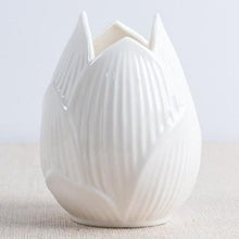 Load image into Gallery viewer, This beautiful handmade ceramic vase makes a great gift for yourself or a friend. Style: Modern. Material: ceramic.Features: Easy to clean, corrosion resistant, and sturdy. Color: Bone White
