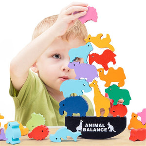 Montessori Wooden Animal Balance Blocks