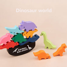 Load image into Gallery viewer, Montessori Wooden Animal Balance Blocks
