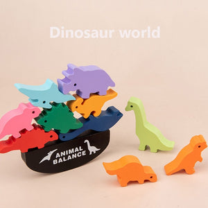 Montessori Wooden Animal Balance Blocks