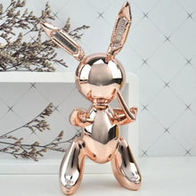 Load image into Gallery viewer, Fantastic rose gold balloon bunny sculpture from Europe. Great gift for an art lover or yourself. Material: Resin. Size: 9.8 inches (25 cm) or 13.7 inches (35 cm). Free shipping.
