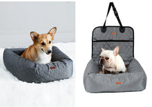 Load image into Gallery viewer, Fantastic portable dog travel bed that also works as a carseat for long rides. Size: Small and medium dogs.  Fit-able Weight: Pets smaller than 29.7 pounds (13.5kg). Feature: Eco-Friendly. Size: 23.6. x 19.6 x 22.8 inches (60 x 50 x 58 cm). Material: 900D nylon + pp cotton. Cover Removable: yes. Free shipping. 
