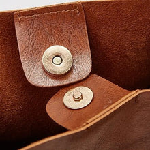Load image into Gallery viewer, Large capacity light brown leather designer shoulder bag for you to take anywhere you go. Perfect for work. The leather shoulder bag even has a cell phone pocket. Main Material: PU Leather. Closure Type: Hasp. Bag size: 12.9&quot; H x 11.8&quot; W x 4.72&quot;D  (33 cm H x 30 cm D x 12 cm D). Strap size: 12.9 inches H (33cm H). Free shipping. 
