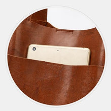 Load image into Gallery viewer, Large capacity designer shoulder bag for you to take anywhere you go. Perfect for work. The leather shoulder bag even has a cell phone pocket. Main Material: PU Leather. Closure Type: Hasp. Bag size: 12.9&quot; H x 11.8&quot; W x 4.72&quot;D  (33 cm H x 30 cm D x 12 cm D). Strap size: 12.9 inches H (33cm H). Free shipping. 

