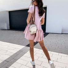 Load image into Gallery viewer, Ruffled Plain Mini Dress | Multiple Colors

