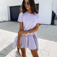 Load image into Gallery viewer, Ruffled Plain Mini Dress | Multiple Colors

