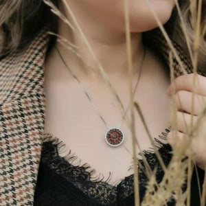 Red Garnet Pendant Necklace