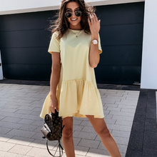 Load image into Gallery viewer, Ruffled Plain Mini Dress | Multiple Colors

