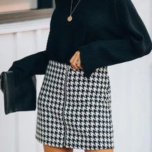 Load image into Gallery viewer, Cute plaided mini skirt. Material: Cotton and Lycra. Silhouette: Straight. Waistline: Empire. Pattern Type: Plaid. Dress Length: Above Knee, Mini. Free shipping.

