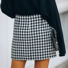 Load image into Gallery viewer, Cute plaided mini skirt. Material: Cotton and Lycra. Silhouette: Straight. Waistline: Empire. Pattern Type: Plaid. Dress Length: Above Knee, Mini. Free shipping.
