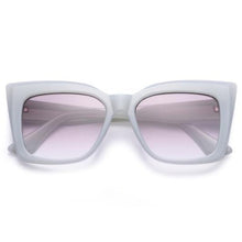 Load image into Gallery viewer, Super cool white sunglasses just for you! Lenses Material: Polycarbonate. Style: Square. Frame Material: Polycarbonate. Certification: CE. Lenses Optical Attribute: UV400. Lens Height: 45mm. Lens Width: 56mm. Free shipping.
