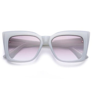 Super cool white sunglasses just for you! Lenses Material: Polycarbonate. Style: Square. Frame Material: Polycarbonate. Certification: CE. Lenses Optical Attribute: UV400. Lens Height: 45mm. Lens Width: 56mm. Free shipping.