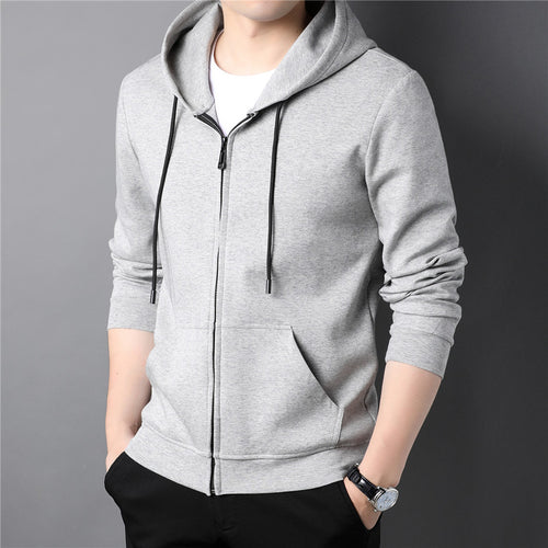 Summer grey hoodie sweatshirt for men. This hoodie comes in blue, grey and black. Sleeve Length: Full. Material: Cotton, Polyester and Spandex. Collar: Hooded. Closure Type: zipper. Thickness: Standard. Size S-3XL. Free shipping. 